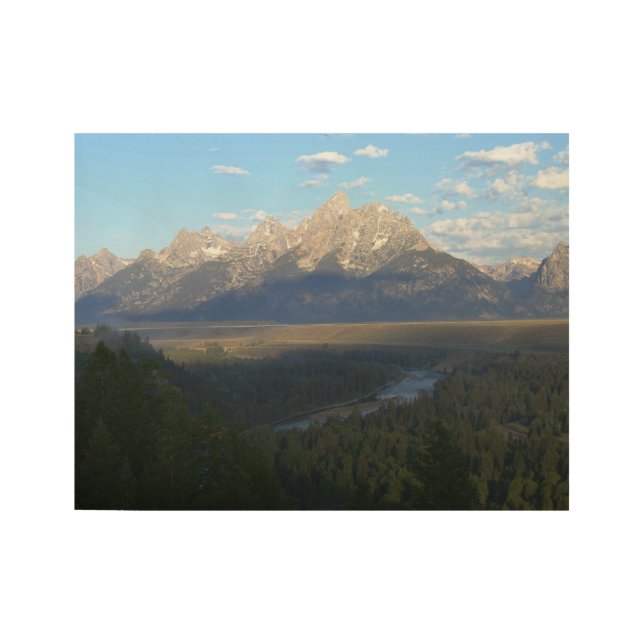 Jackson Hole Mountains (Grand Teton National Park) Wood Poster (Front)