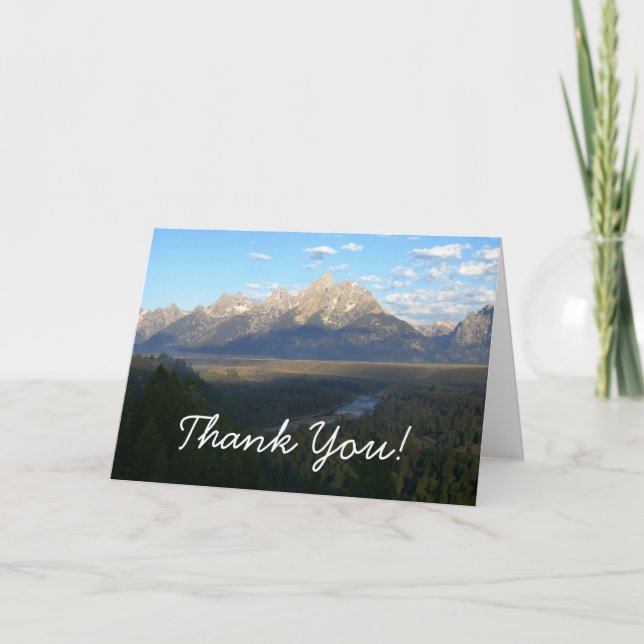 Jackson Hole Mountains Thank You Card (Front)