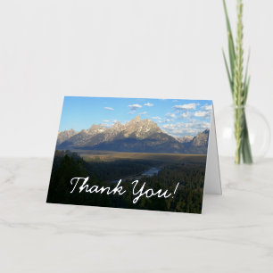 Jackson Hole Mountains Thank You Foil Greeting Card