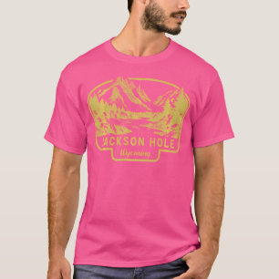 Jackson Hole Mountains Wyoming Hiking Outdoors Vin T-Shirt
