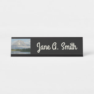 Jackson Hole River at Grand Teton National Park Desk Name Plate