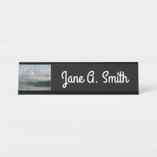Jackson Hole River at Grand Teton National Park Desk Name Plate