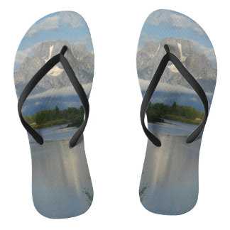 Jackson Hole River at Grand Teton National Park Jandals