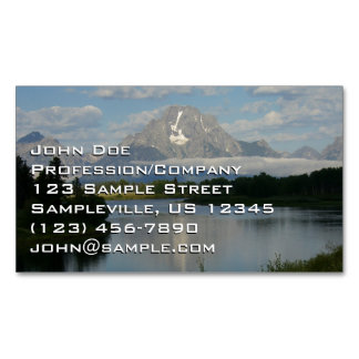 Jackson Hole River at Grand Teton National Park Magnetic Business Card