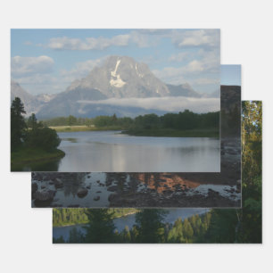 Jackson Hole River at Grand Teton National Park Wrapping Paper Sheet