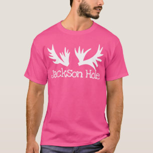 Jackson Hole Rustic Moose Antlers Wyoming Wildlife T-Shirt
