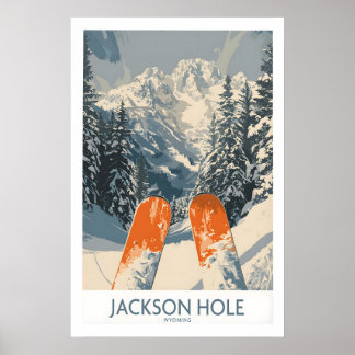 Jackson Hole Ski Print - Wyoming 1