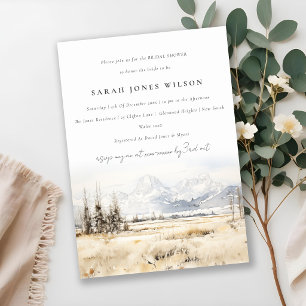 Jackson Hole Wyoming Landscape Bridal Shower Invitation