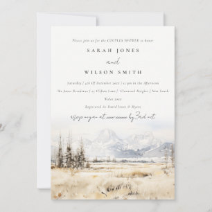 Jackson Hole Wyoming Landscape Couples Shower Invitation