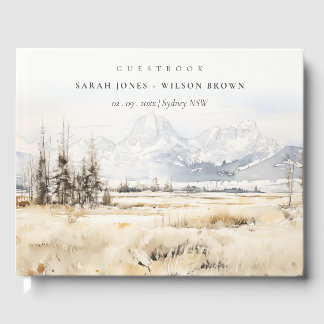 Jackson Hole Wyoming Landscape Rehearsal Dinner Guest Book