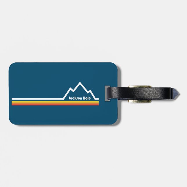 Jackson Hole Wyoming Luggage Tag (Back Horizontal)
