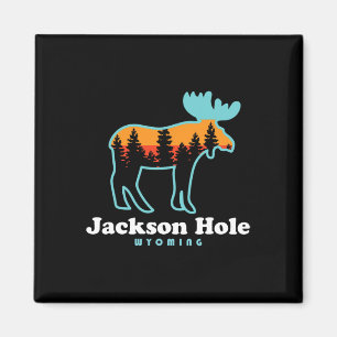 Jackson Hole Wyoming Moose Mountains Grand Tetons Magnet