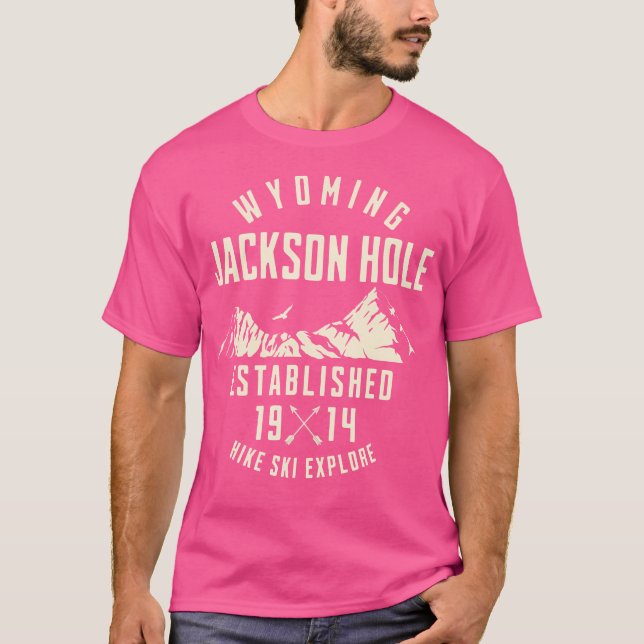 Jackson Hole Wyoming Nature Ski Hiking Outdoors T-Shirt (Front)