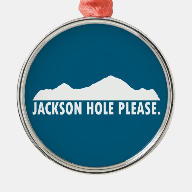 Jackson Hole Wyoming Please Metal Tree Decoration (Front)