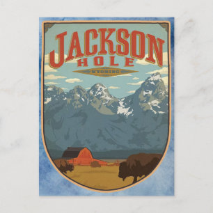 Jackson Hole Wyoming Postcard