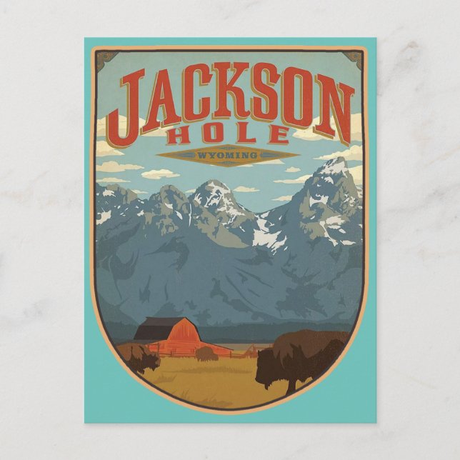 Jackson Hole Wyoming Postcard (Front)