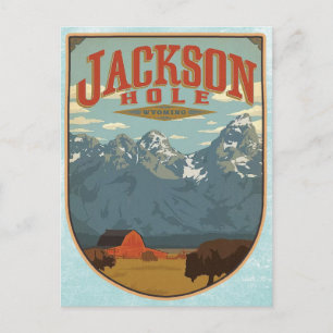 Jackson Hole Wyoming Postcard