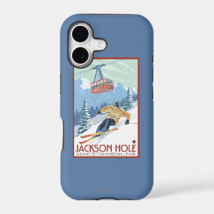 Jackson Hole, Wyoming Skier and Tram