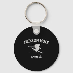 Jackson Hole Wyoming Skiing Ski Gift Tee Key Ring