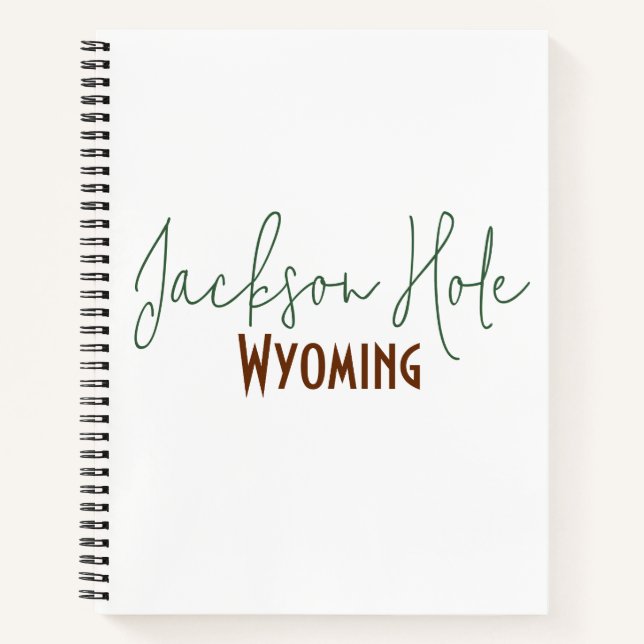 Jackson Hole, Wyoming Travel Souvenir Notebook (Front)