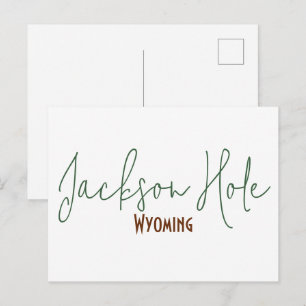 Jackson Hole, Wyoming Travel Souvenir Postcard