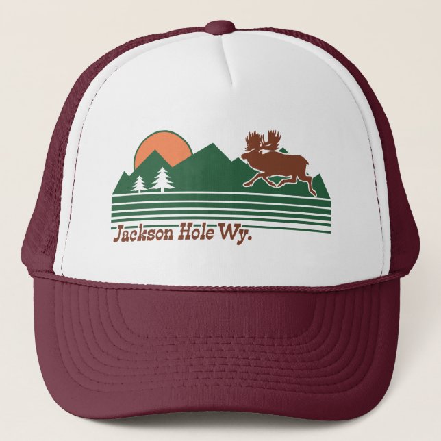 Jackson Hole Wyoming Trucker Hat (Front)