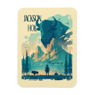 Jackson Hole Wyoming Vintage  Magnet