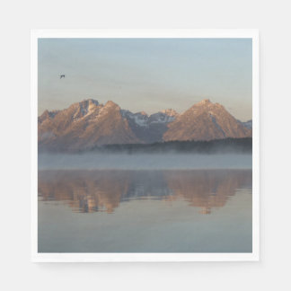 Jackson Lake Dam Reflection in Grand Teton Park Napkin