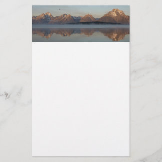 Jackson Lake Dam Reflection in Grand Teton Park Stationery