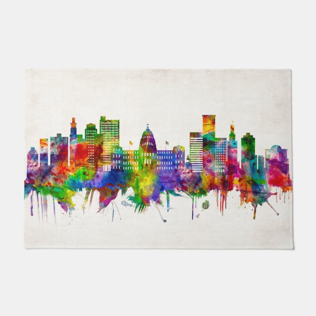 Jackson Mississippi skyline Doormat (Front)