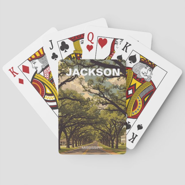 Jackson Mississippi Travel Playing Cards (Back)