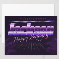 Jackson Name First Name pura retro card Birthday