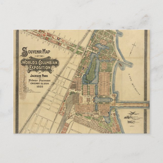 Jackson Park & Midway Plaisance, Chicago, Illinois Postcard (Front)