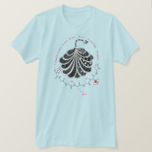 JACKSON peptide, peacock w/ custom text, light T-Shirt