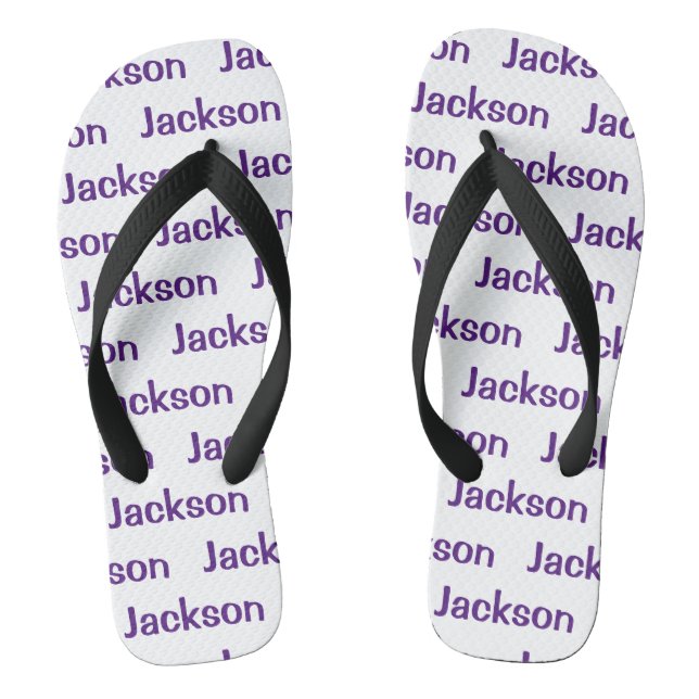 Jackson, Polar Bears, Massillon, Ohio Flip Flops (Footbed)