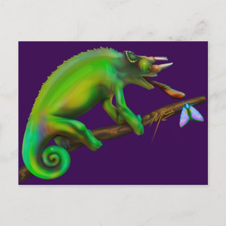 Jackson’s Chameleon Aiming  Postcard