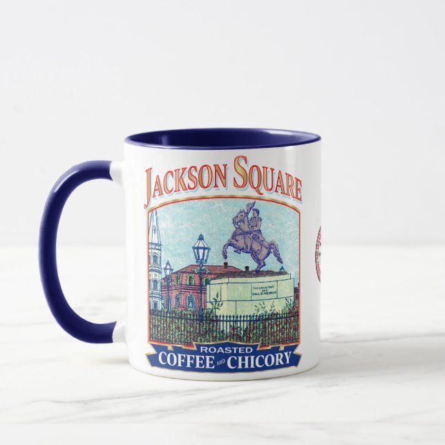 Jackson Square Coffee and Chicory Mug (Left)