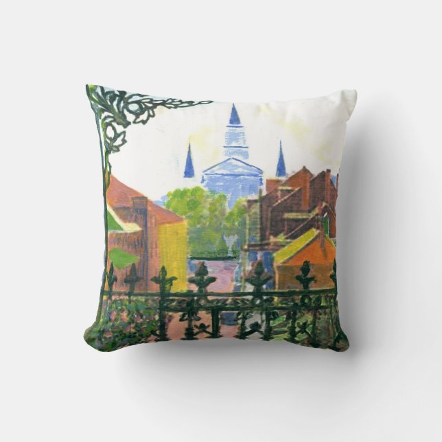 Jackson Square, French Quarter, Night Cushion (Front)