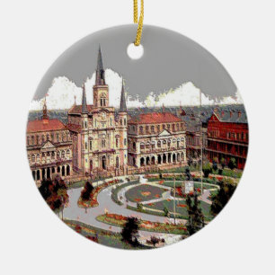 Jackson Square new orleans Ceramic Tree Decoration
