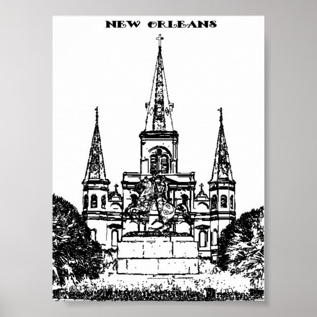 Jackson Square, New Orleans Poster (Front)