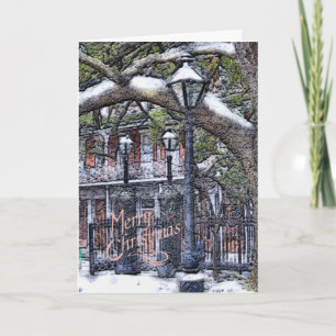 Jackson Square Snow Christmas Holiday Card
