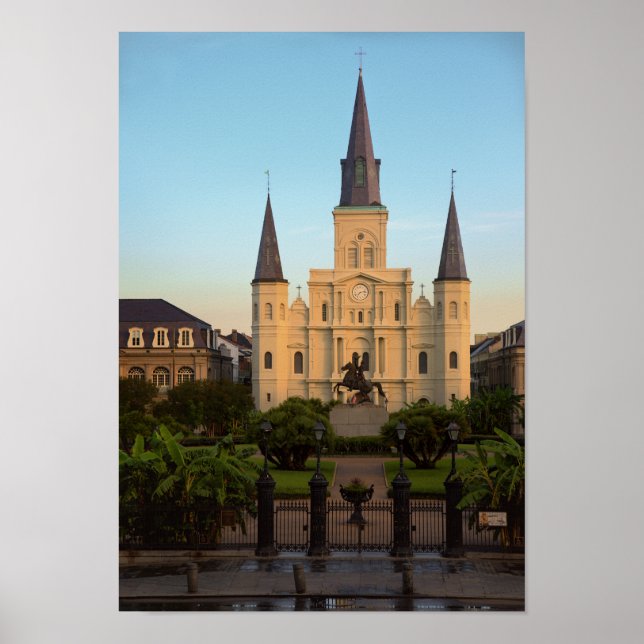 Jackson Square St Louis Cathedral New Orleans Poster (Front)