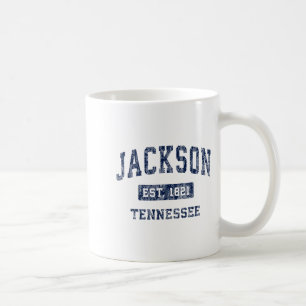 Jackson Tennessee Tn Vintage Established Sports De Coffee Mug
