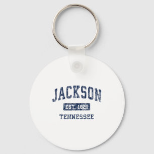 Jackson Tennessee Tn Vintage Established Sports De Key Ring