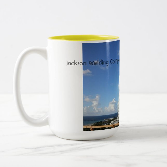Jackson Welding Company Miami Florida 2014 Coffee Two-Tone Coffee Mug (Left)