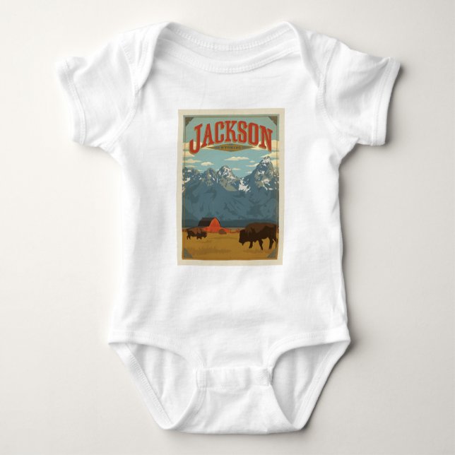 Jackson | Wyoming Baby Bodysuit (Front)
