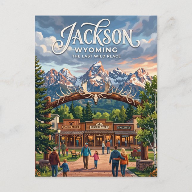 Jackson, Wyoming Postcard (Front)