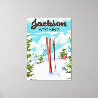 Jackson Wyoming ski poster