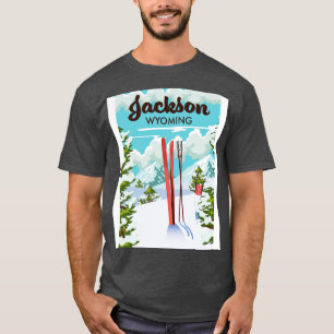 Jackson Wyoming ski poster T-Shirt