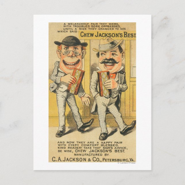 Jackson's Best Chew Advertisement Postcard (Front)